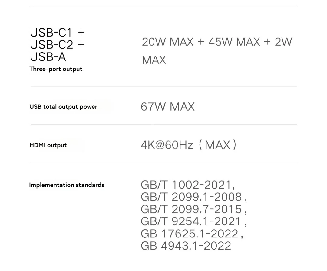 Xiaomi 67W Desktop Fast Charging Socket Pro USB-A USB-C AC 2500W MAX Power Strip Docking Station HDMI 7in1 With 6A Data Line - Image 22